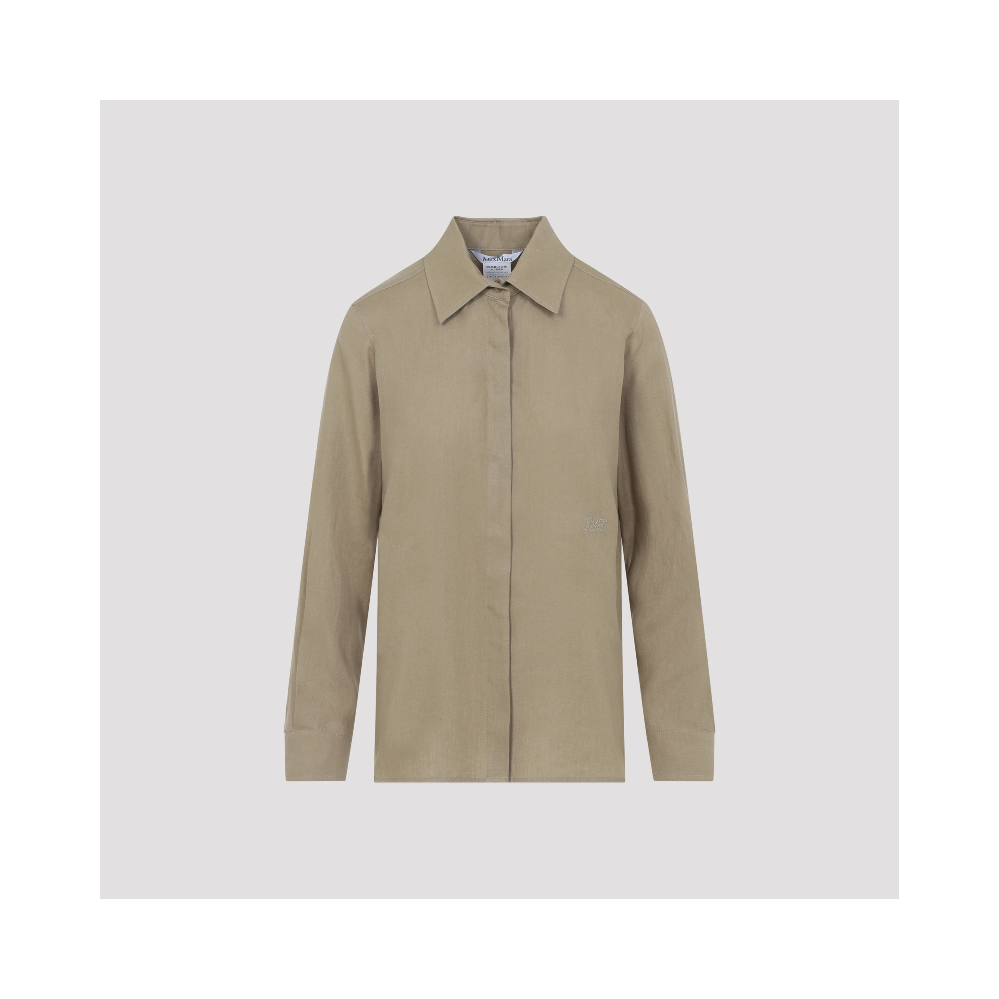 Max Mara Falasco Linen M Logo Shirt