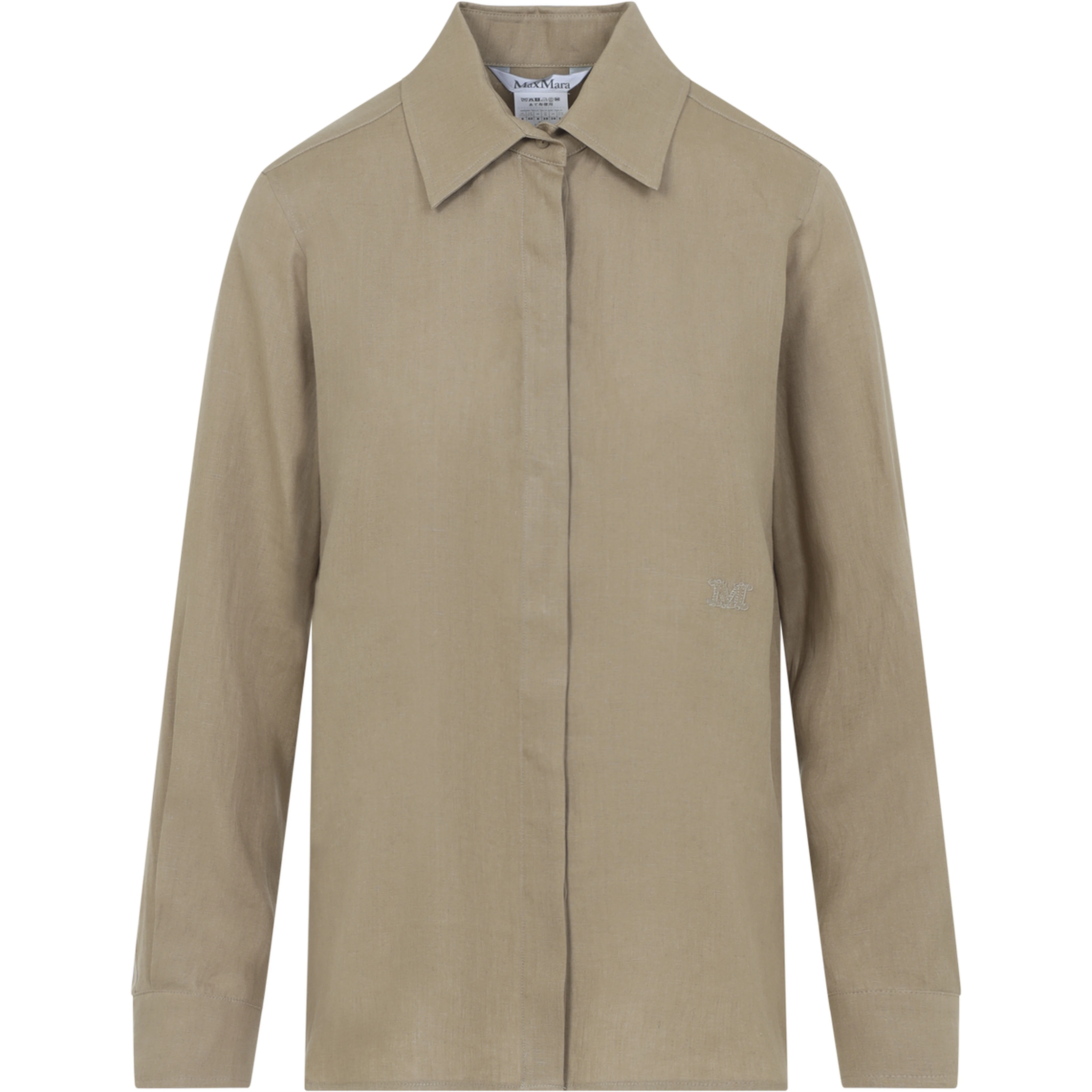 Max Mara Falasco Linen M Logo Shirt