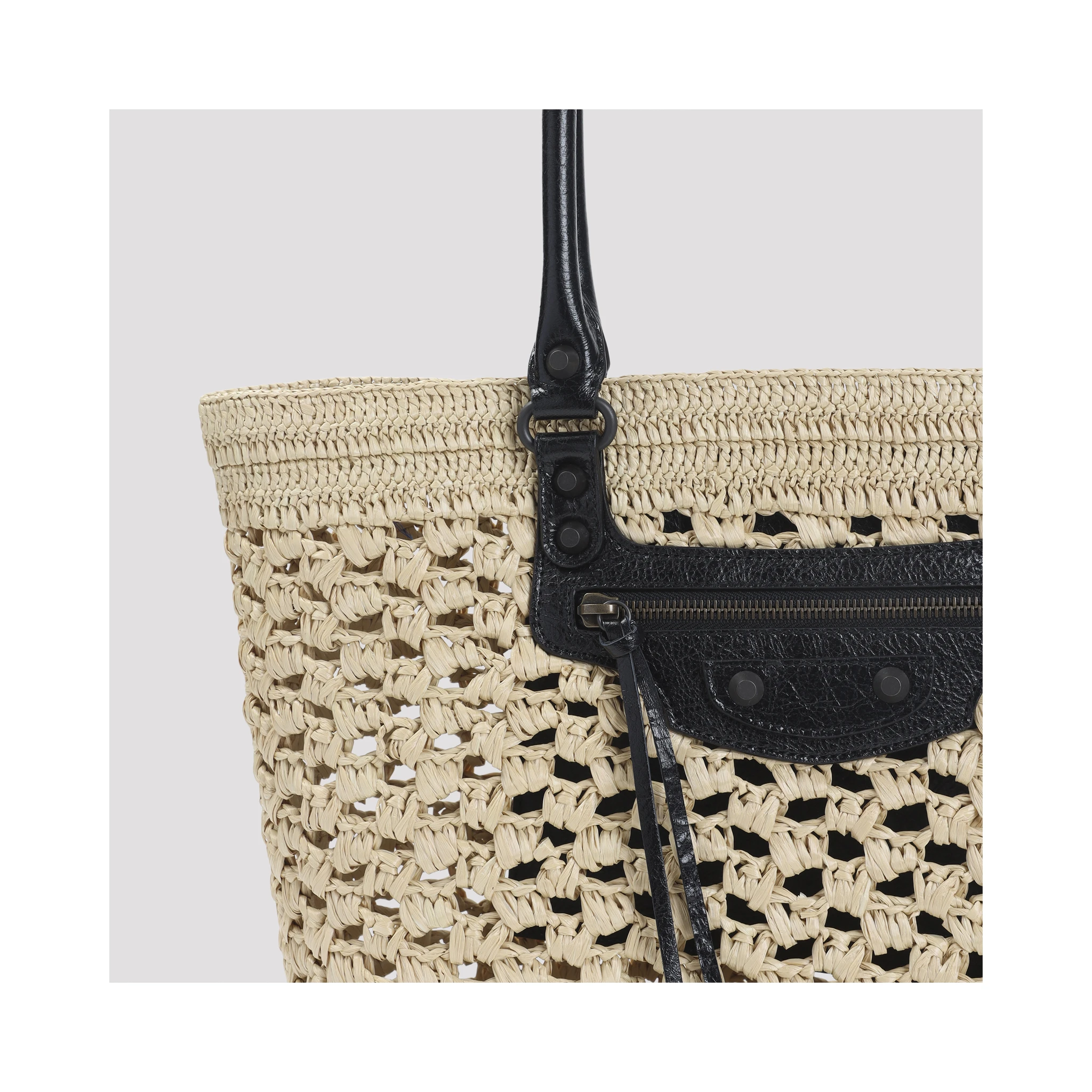 Balenciaga Le City Raffia Basket