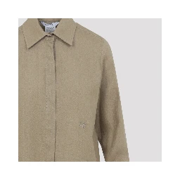Max Mara Falasco Linen M Logo Shirt