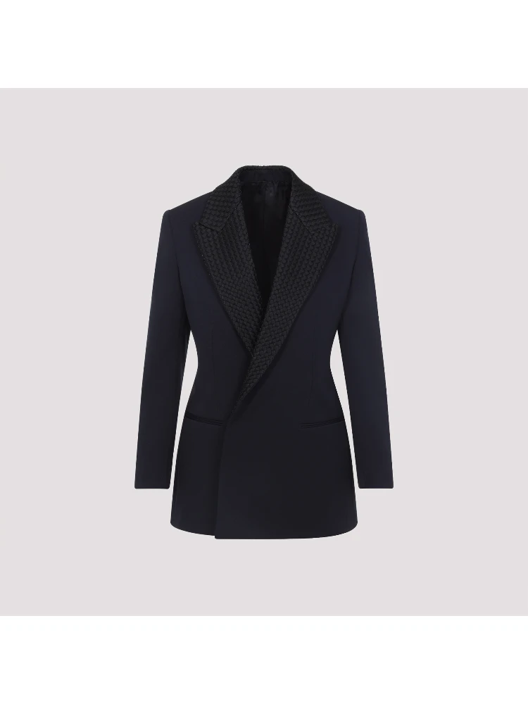 Bottega Veneta Intrecciato Collar Tuxedo Jacket