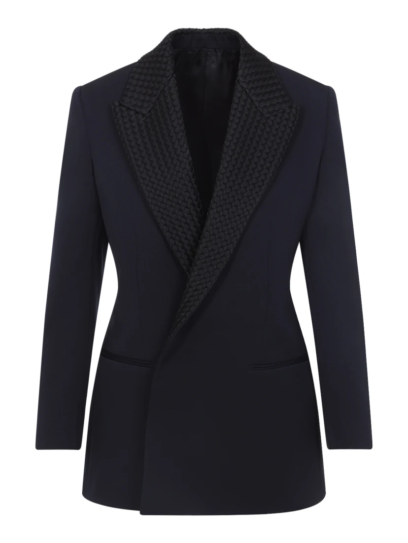 Bottega Veneta Intrecciato Collar Tuxedo Jacket