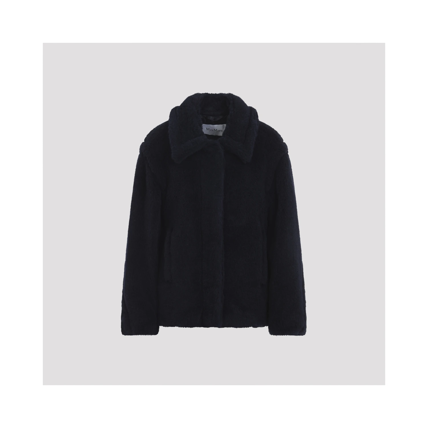 Max Mara Fuggito Short Blue Teddy Coat
