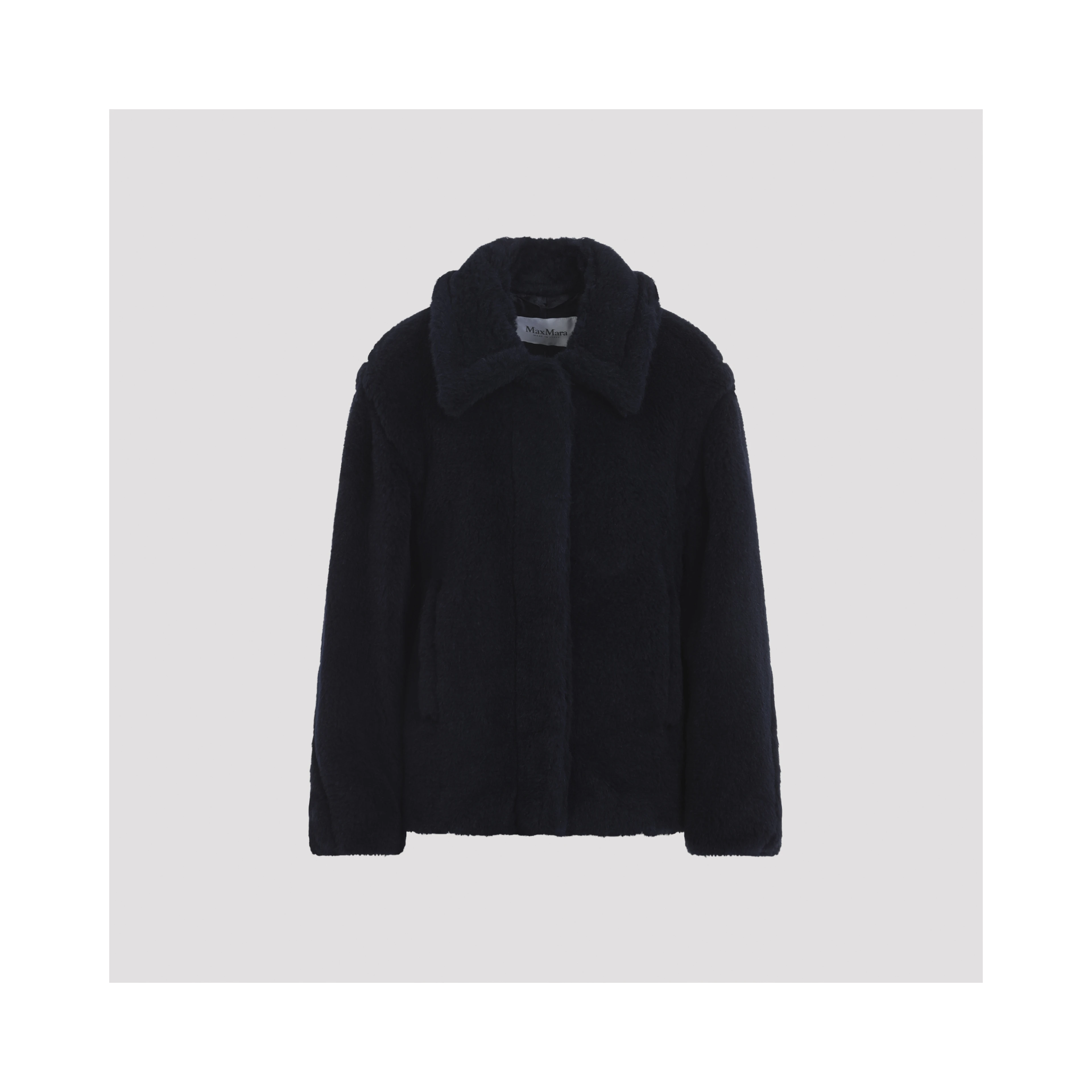 Max Mara Fuggito Short Blue Teddy Coat