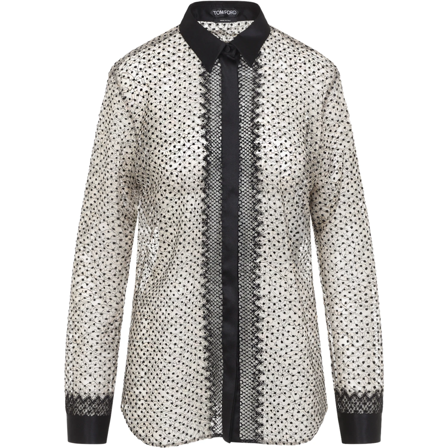 Tom Ford Flock Polka Dot Shirt