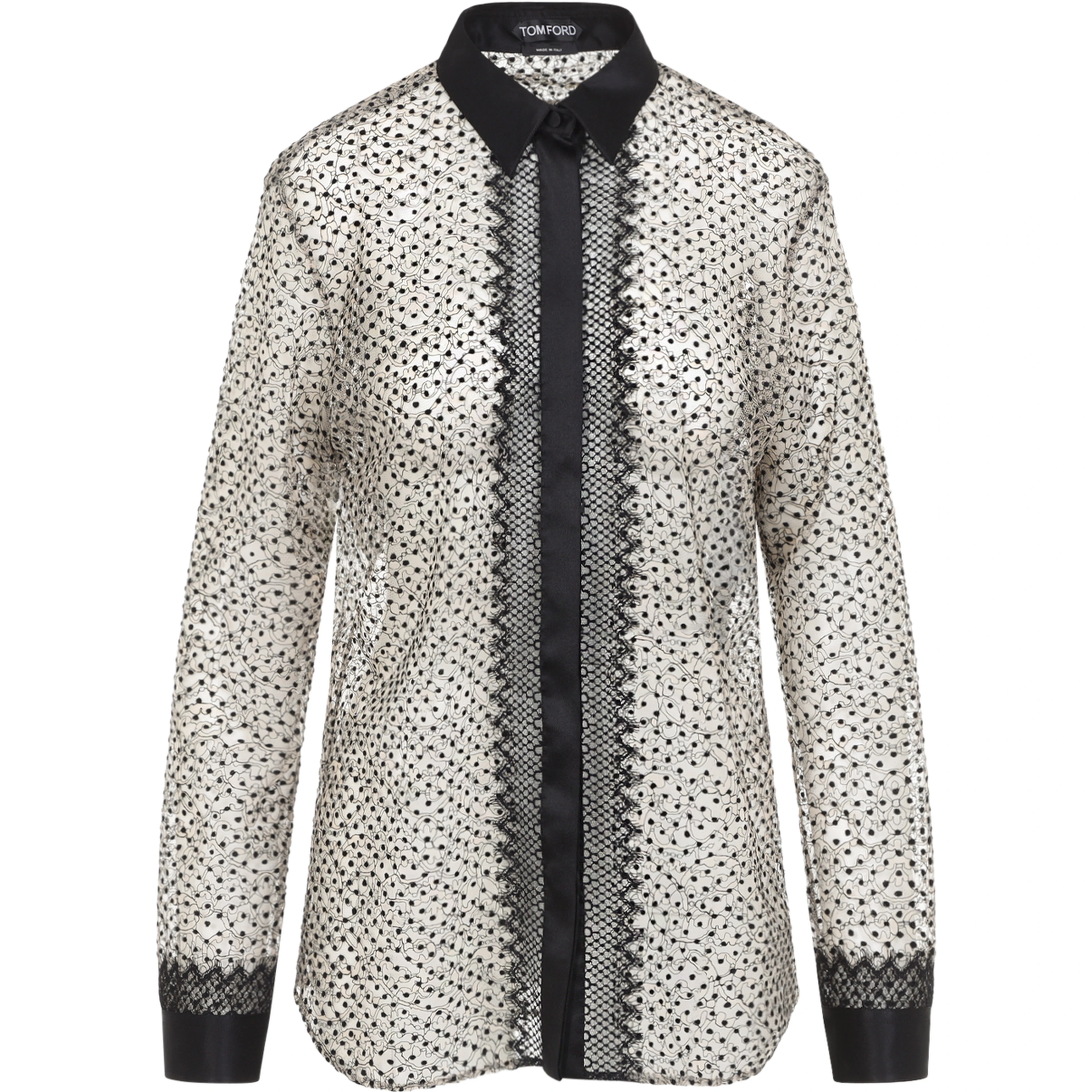 Tom Ford Flock Polka Dot Shirt