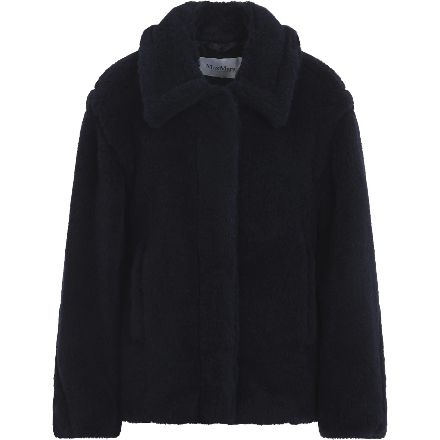 Max Mara Fuggito Short Blue Teddy Coat