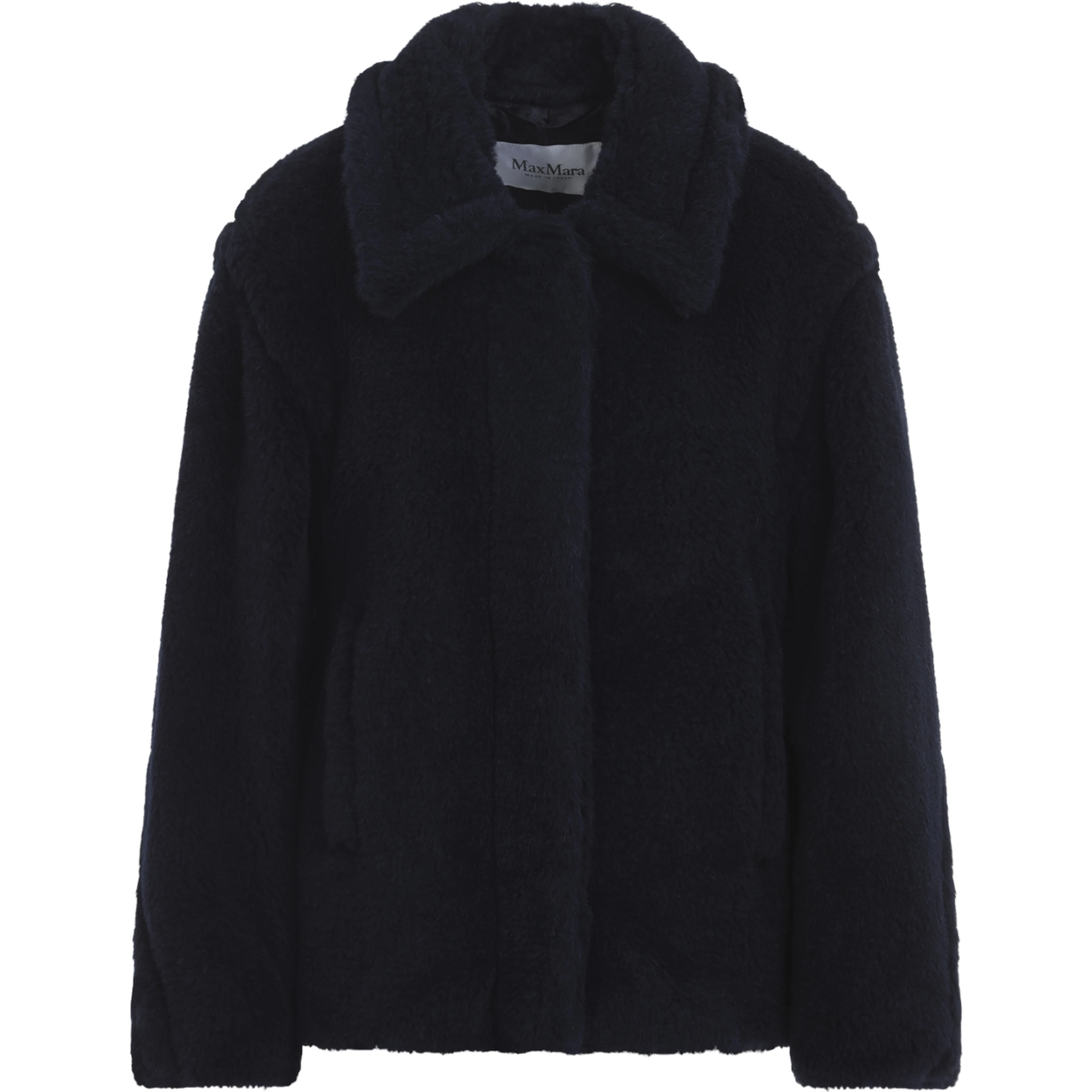 Max Mara Fuggito Short Blue Teddy Coat