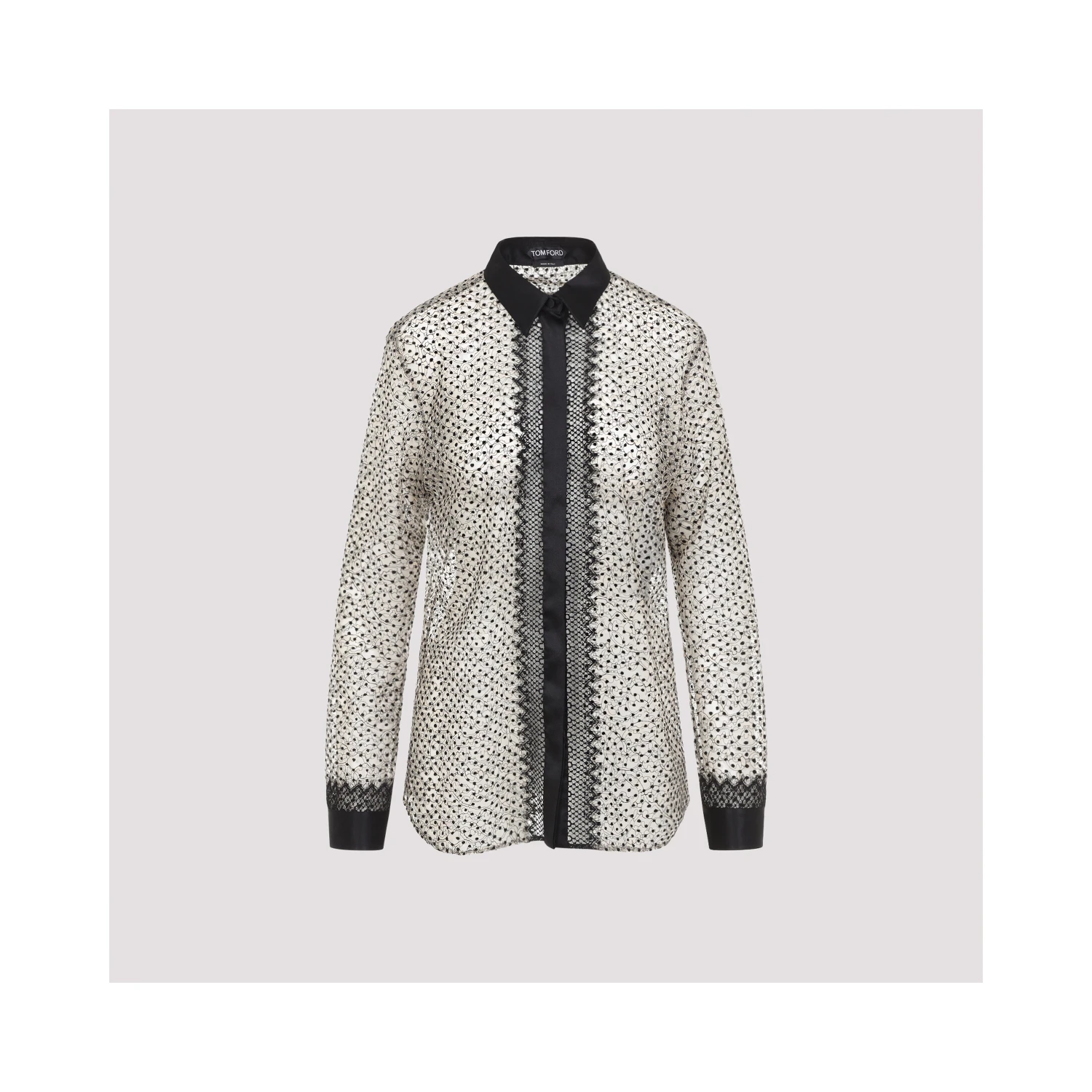Tom Ford Flock Polka Dot Shirt