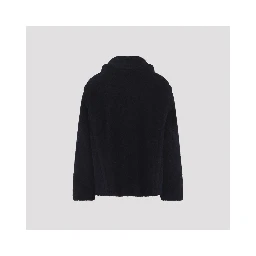 Max Mara Fuggito Short Blue Teddy Coat