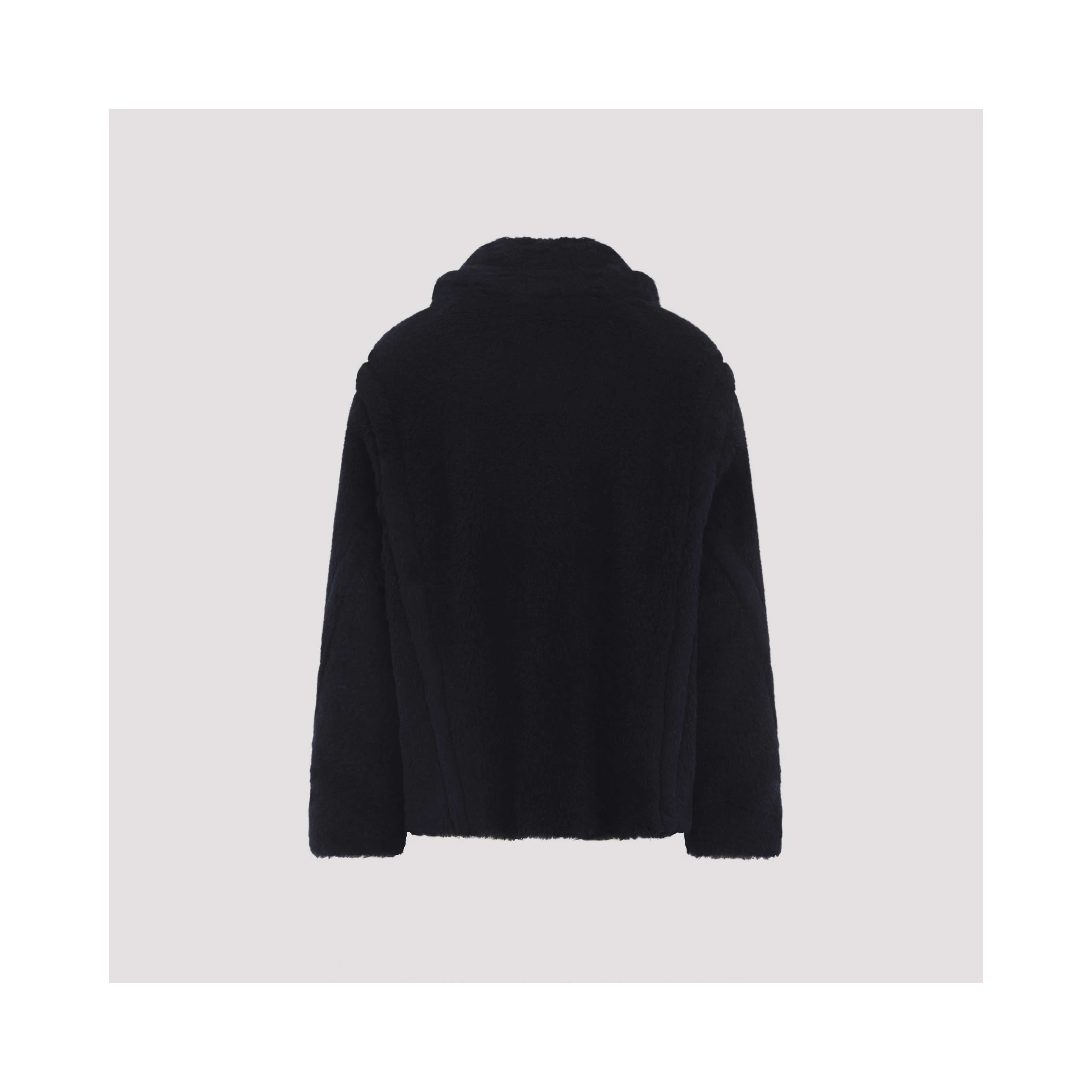 Max Mara Fuggito Short Blue Teddy Coat