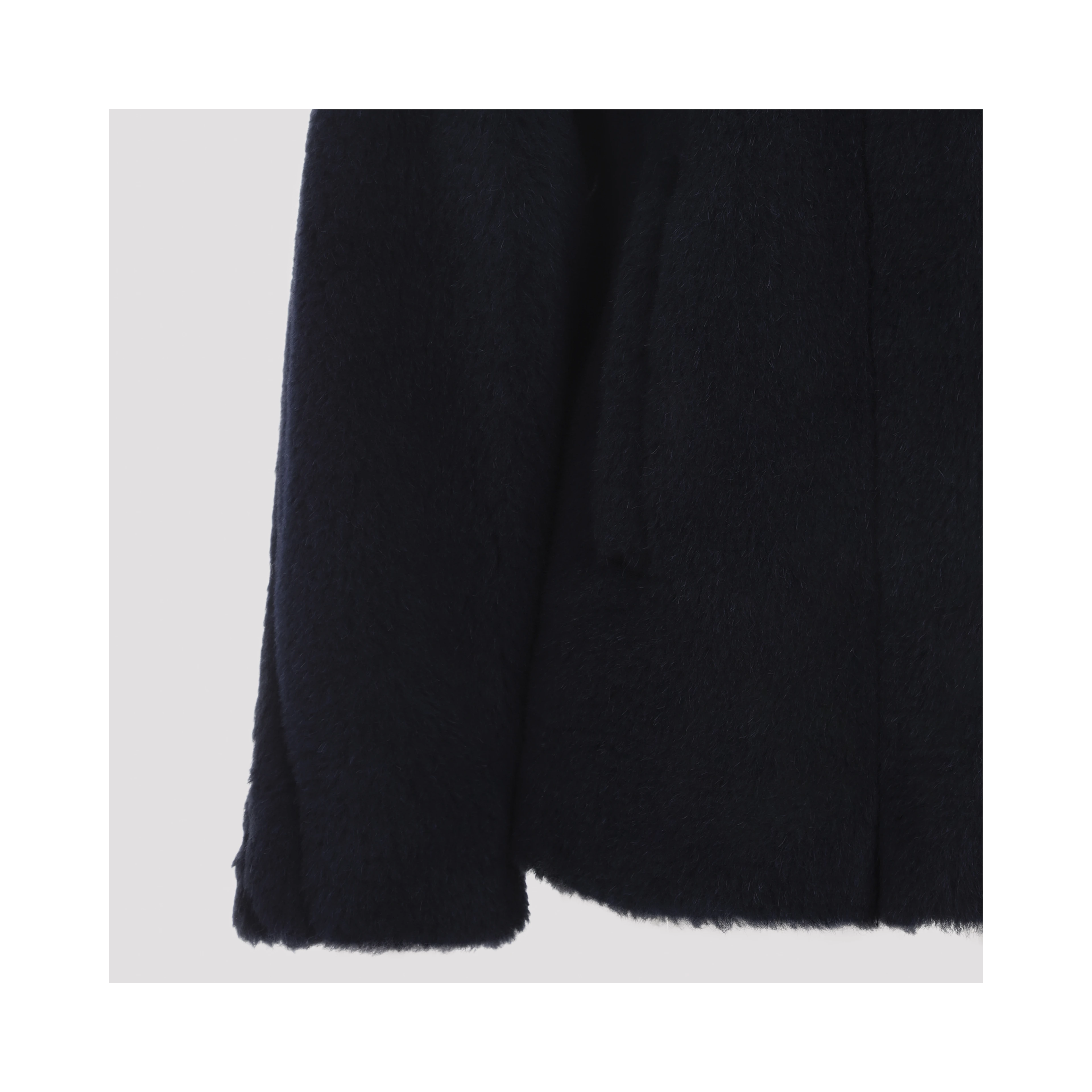 Max Mara Fuggito Short Blue Teddy Coat