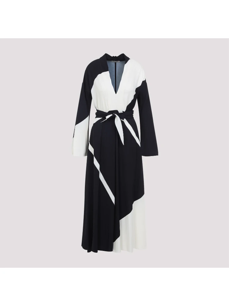 Alberta Ferretti Twill Printed Dress