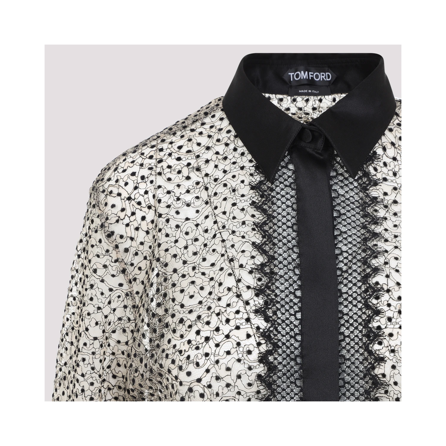 Tom Ford Flock Polka Dot Shirt