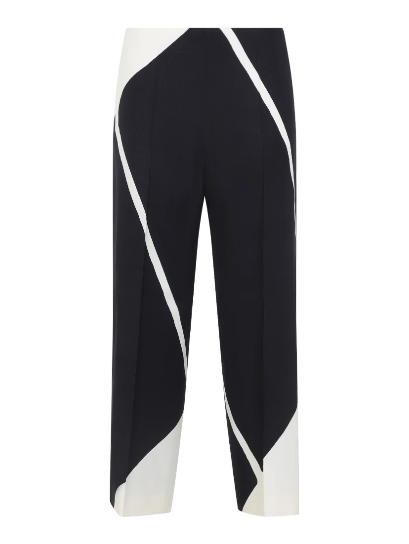 Alberta Ferretti Twill Printed Pants