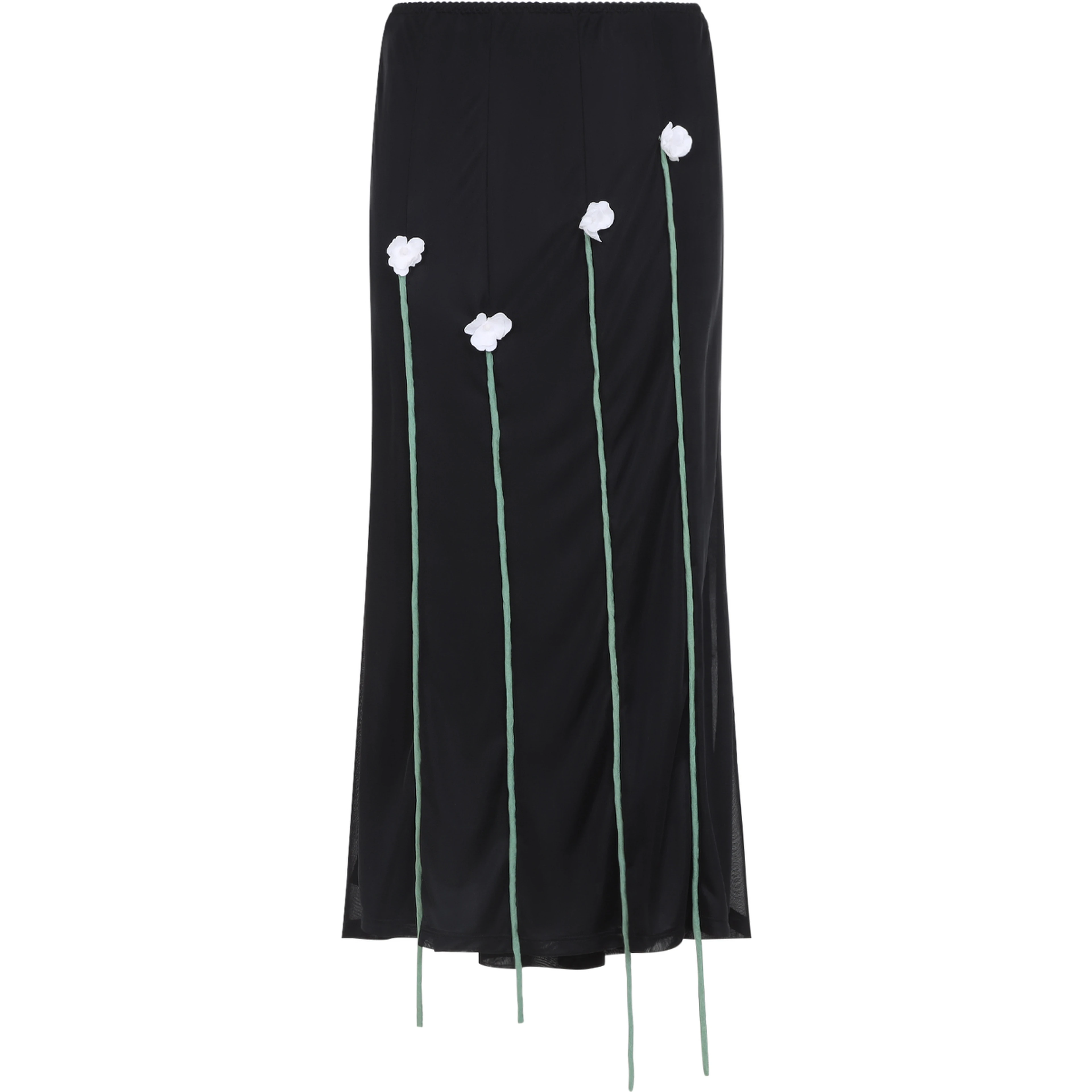 Moschino Midi Skirt Flower Details