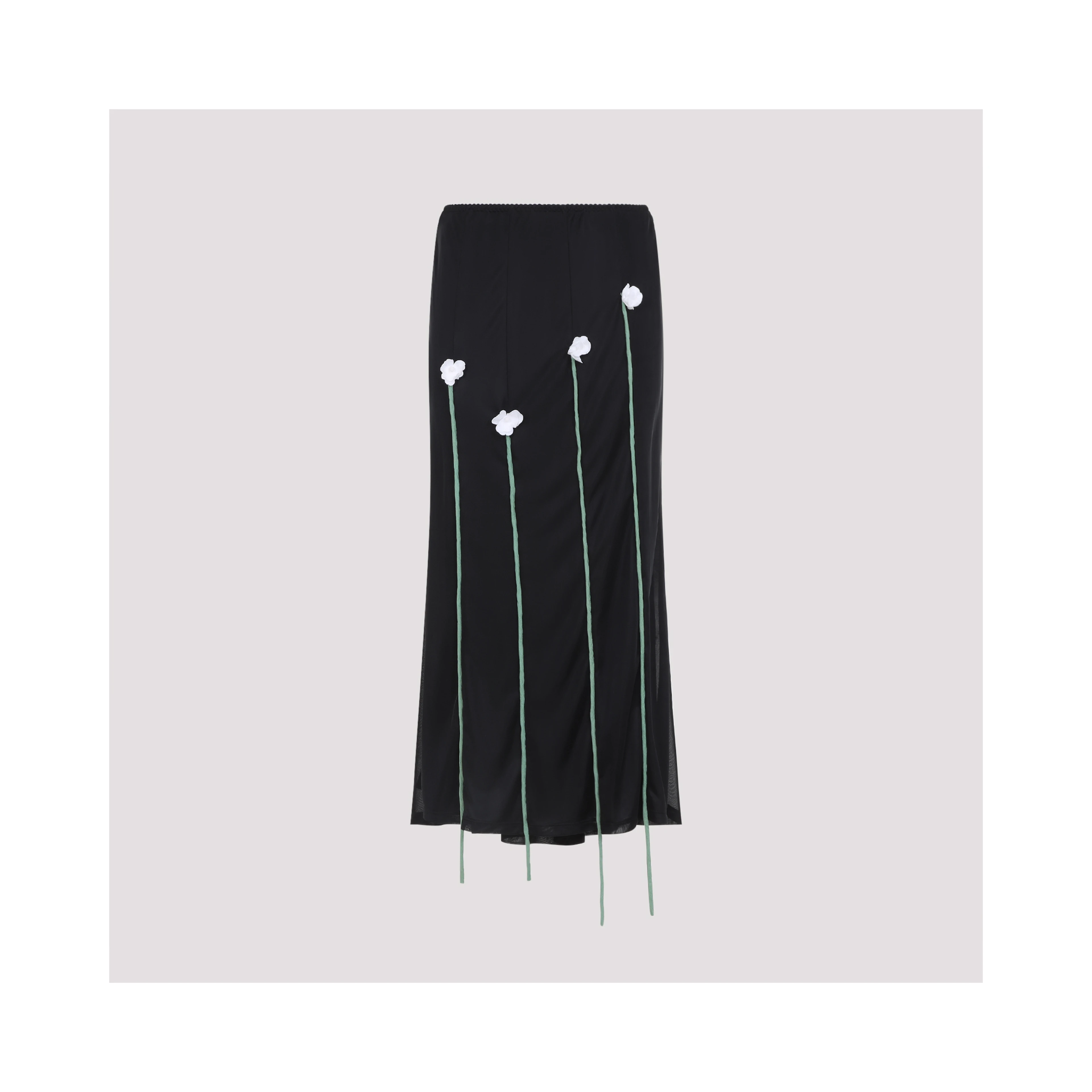 Moschino Midi Skirt Flower Details