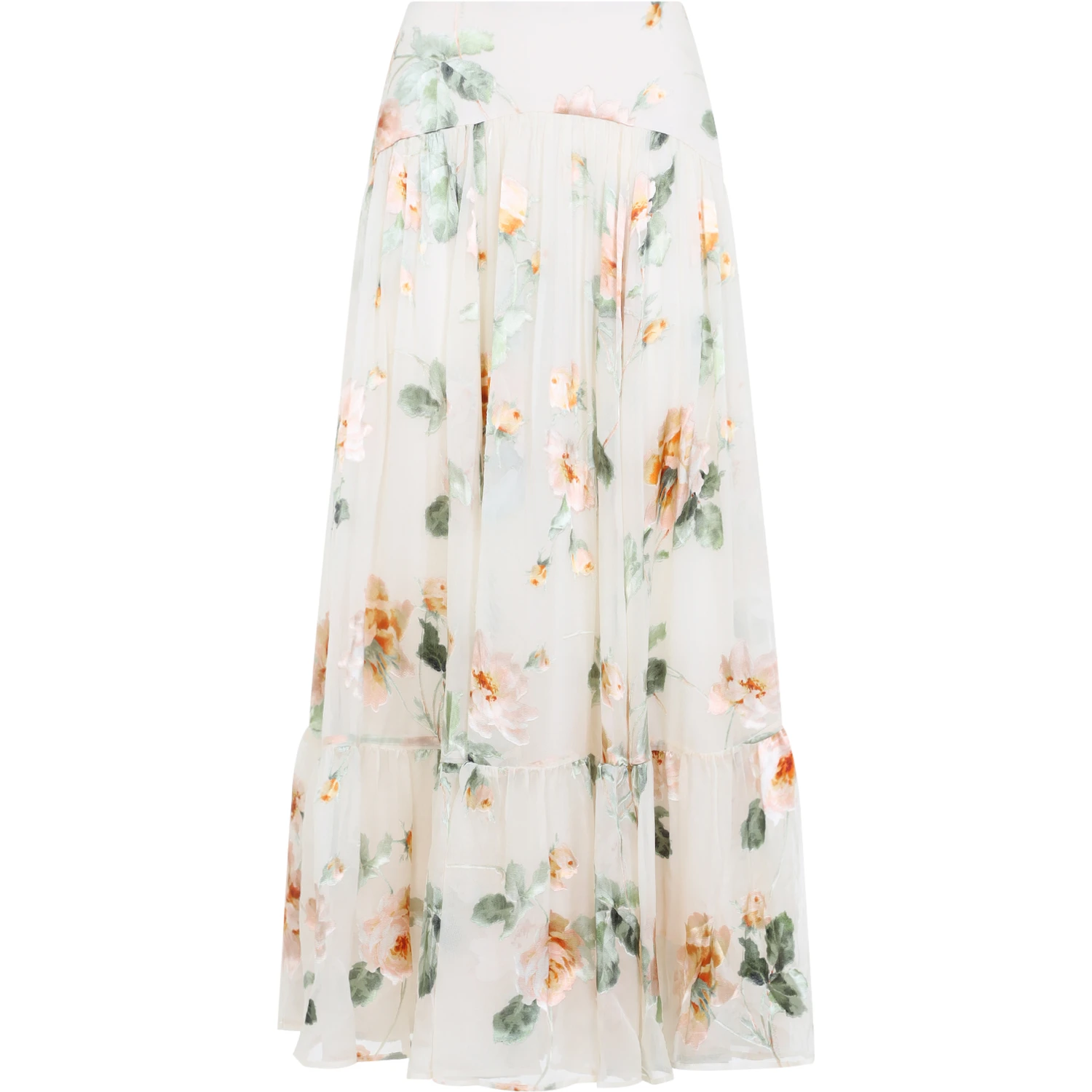Zimmermann Carousel Burnout Midi Skirt