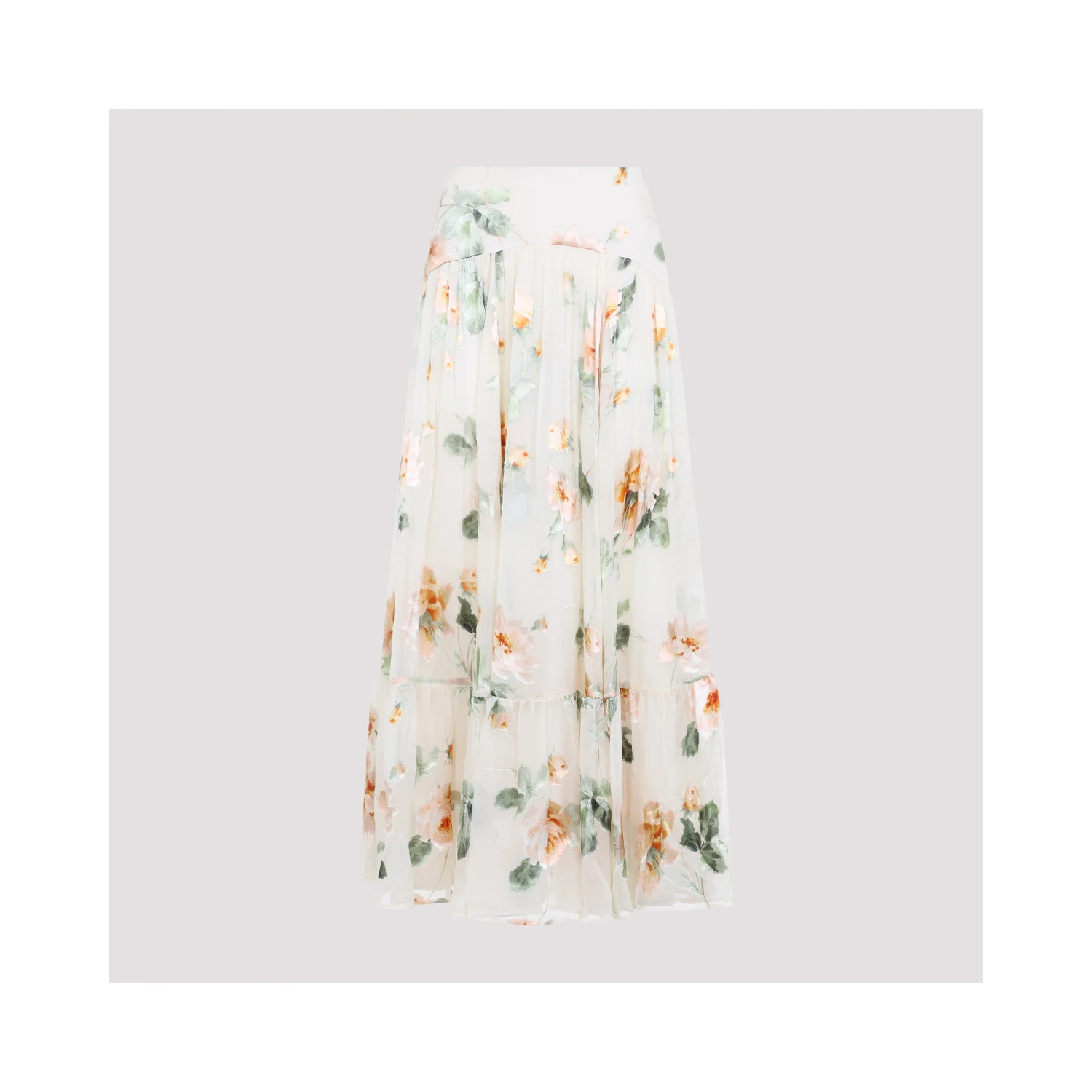 Zimmermann Carousel Burnout Midi Skirt