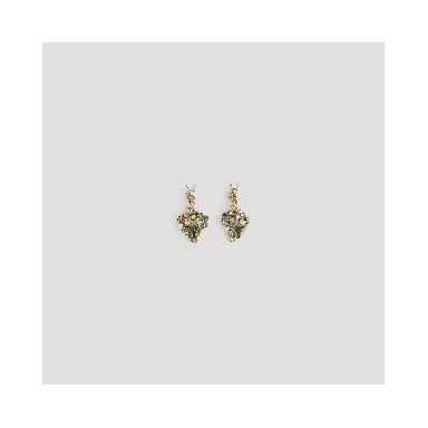 Saint Laurent Heart Pendant Hammered Cassandre Earrings