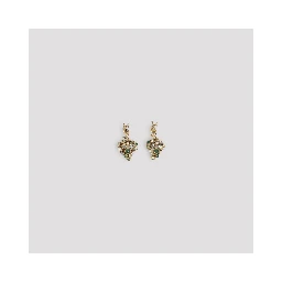 Saint Laurent Heart Pendant Hammered Cassandre Earrings
