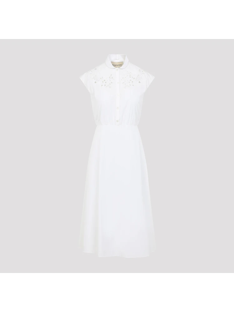 Valentino Embroidered Midi Dress