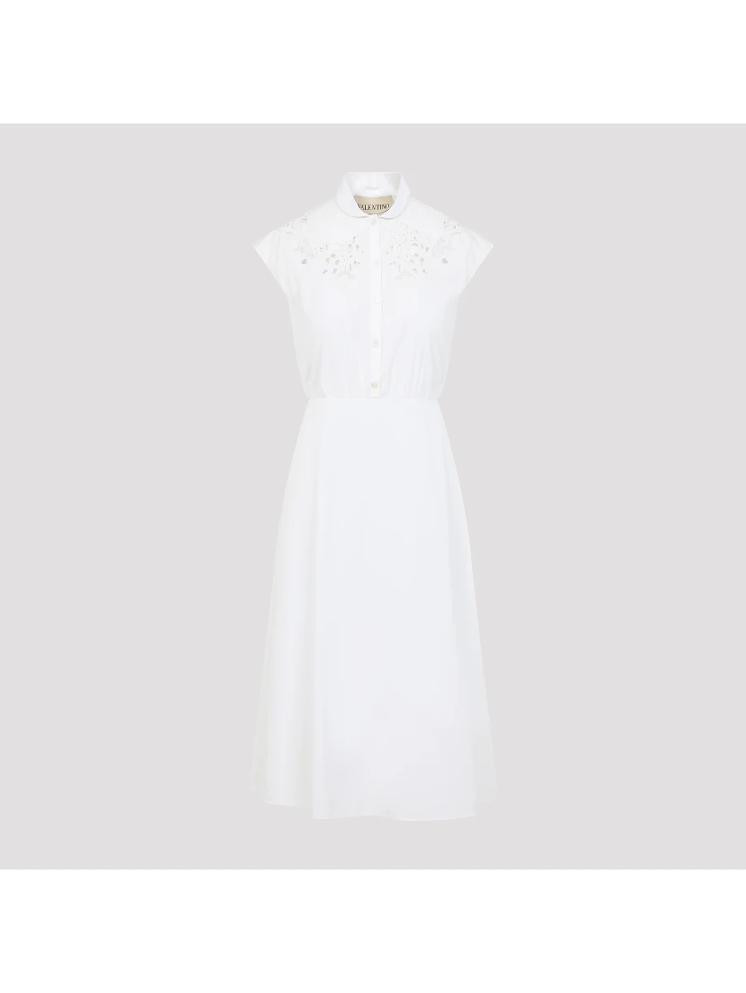 Valentino Embroidered Midi Dress