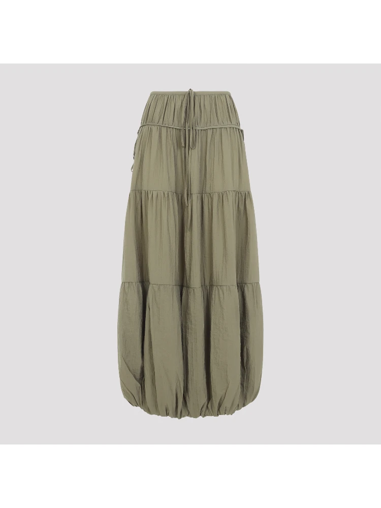 CO Soft Gathered Bubble Midi Skirt