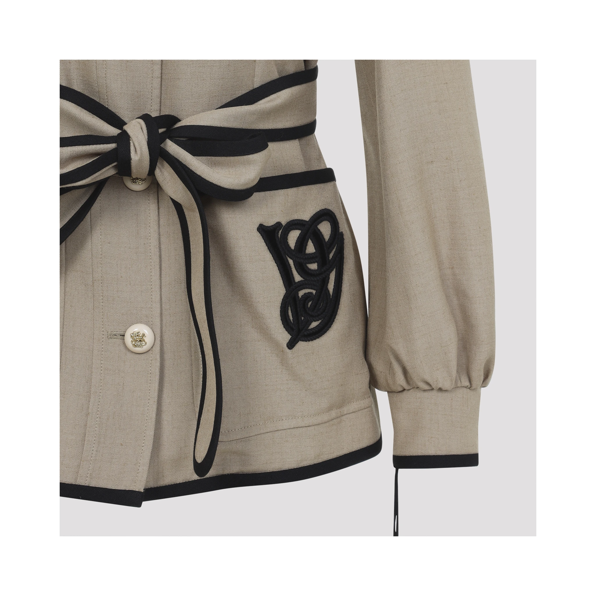 Valentino Caban Embroidered Logo VG Jacket