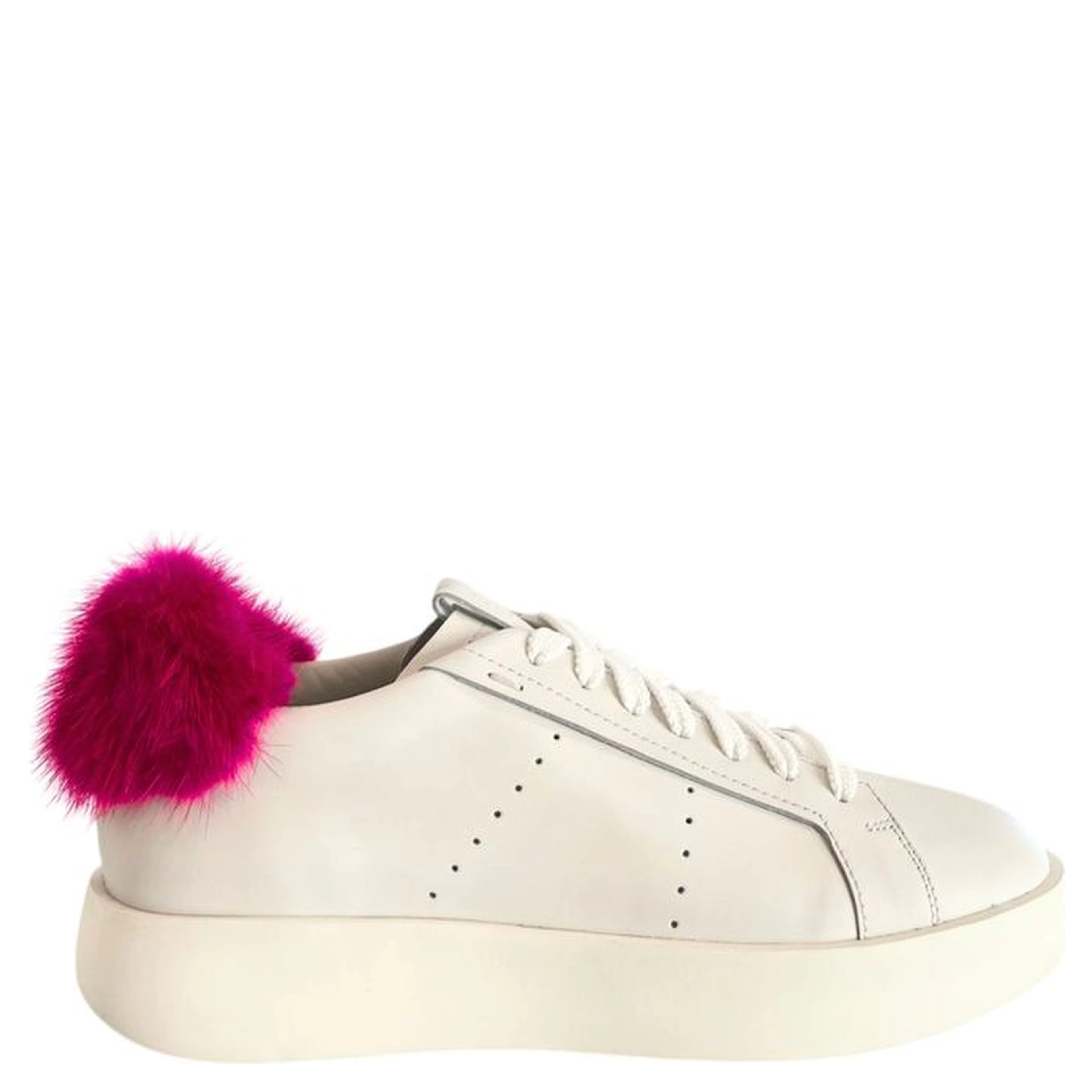 White Leather Women Sneakers
