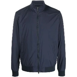 Blue Polyester Bomber