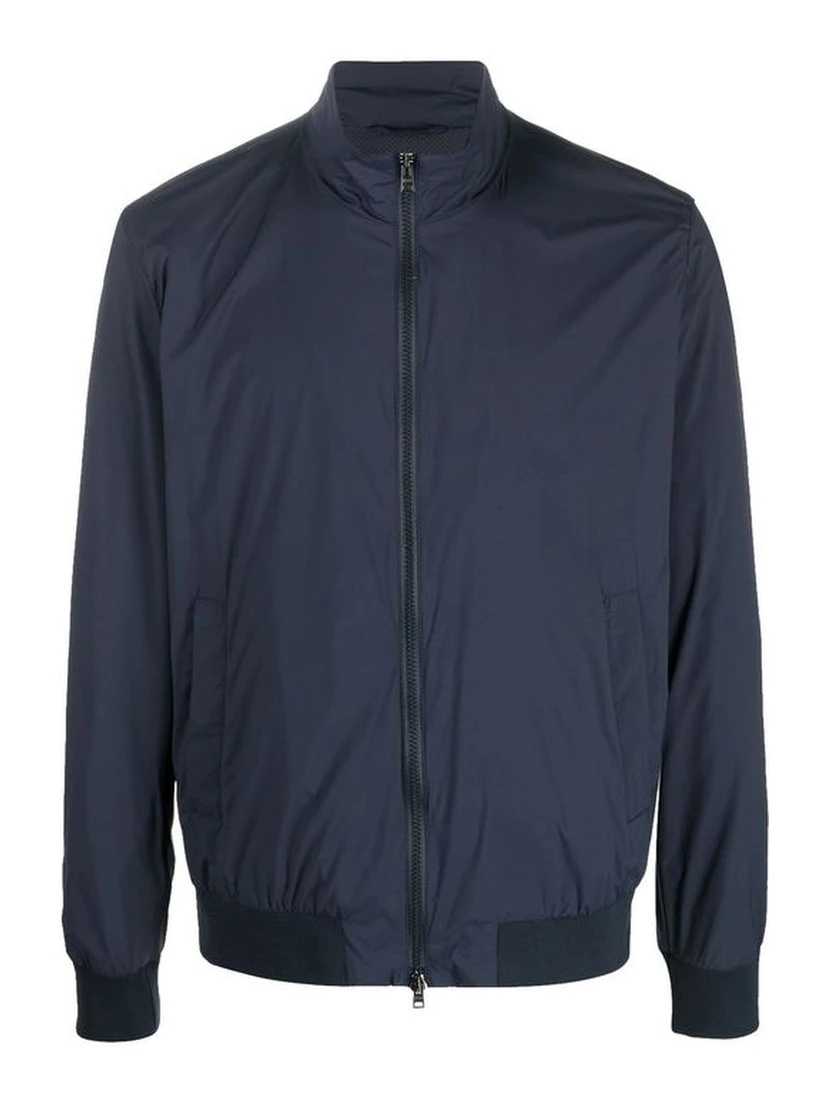 Blue Polyester Bomber