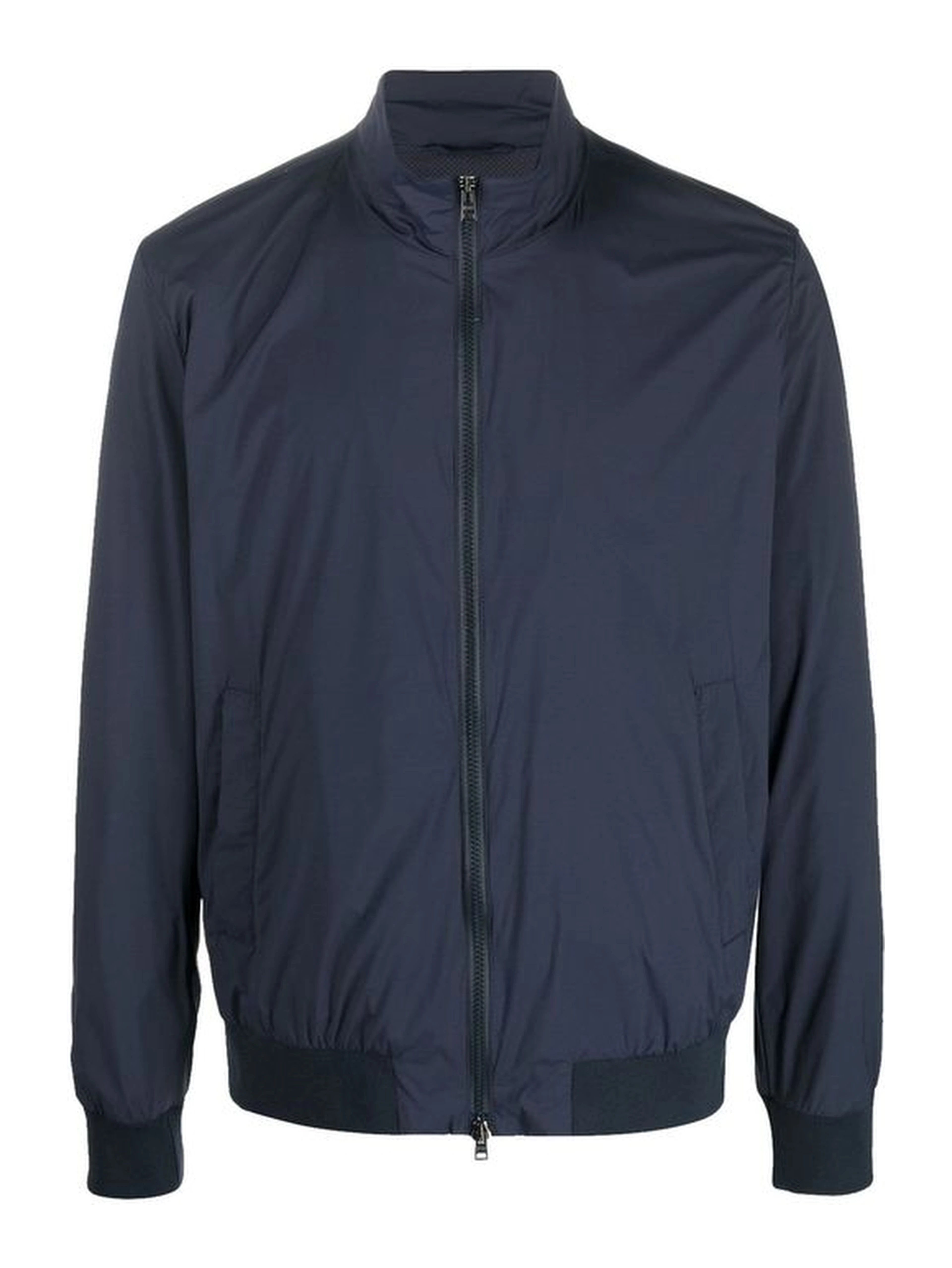 Blue Polyester Bomber