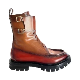 Red Leather Women Boots