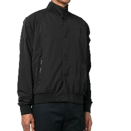 Black Polyester Bomber