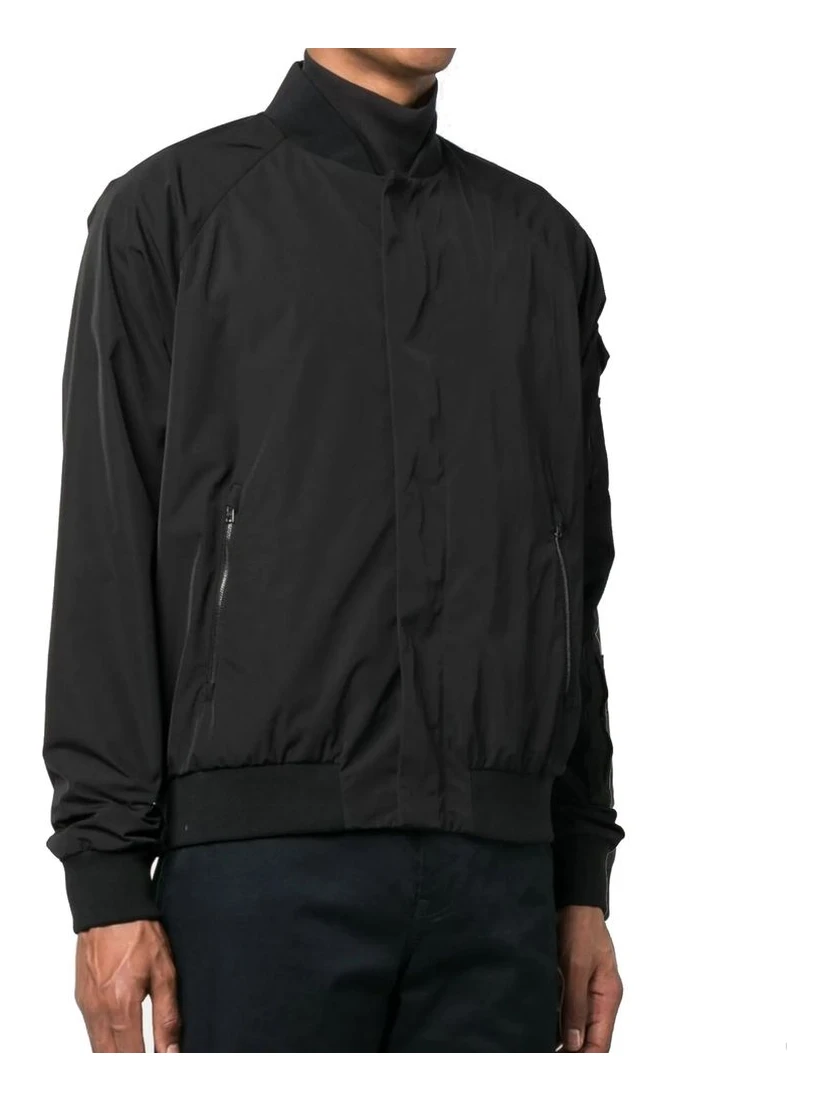 Black Polyester Bomber