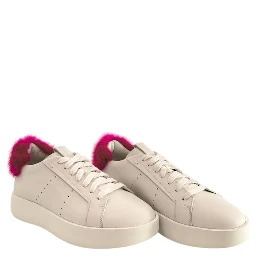 White Leather Women Sneakers
