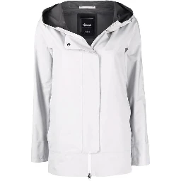 Gray Polyester Shell Jacket