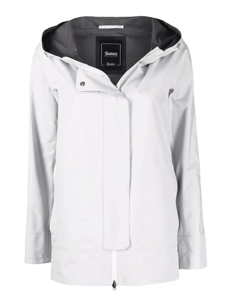 Gray Polyester Shell Jacket