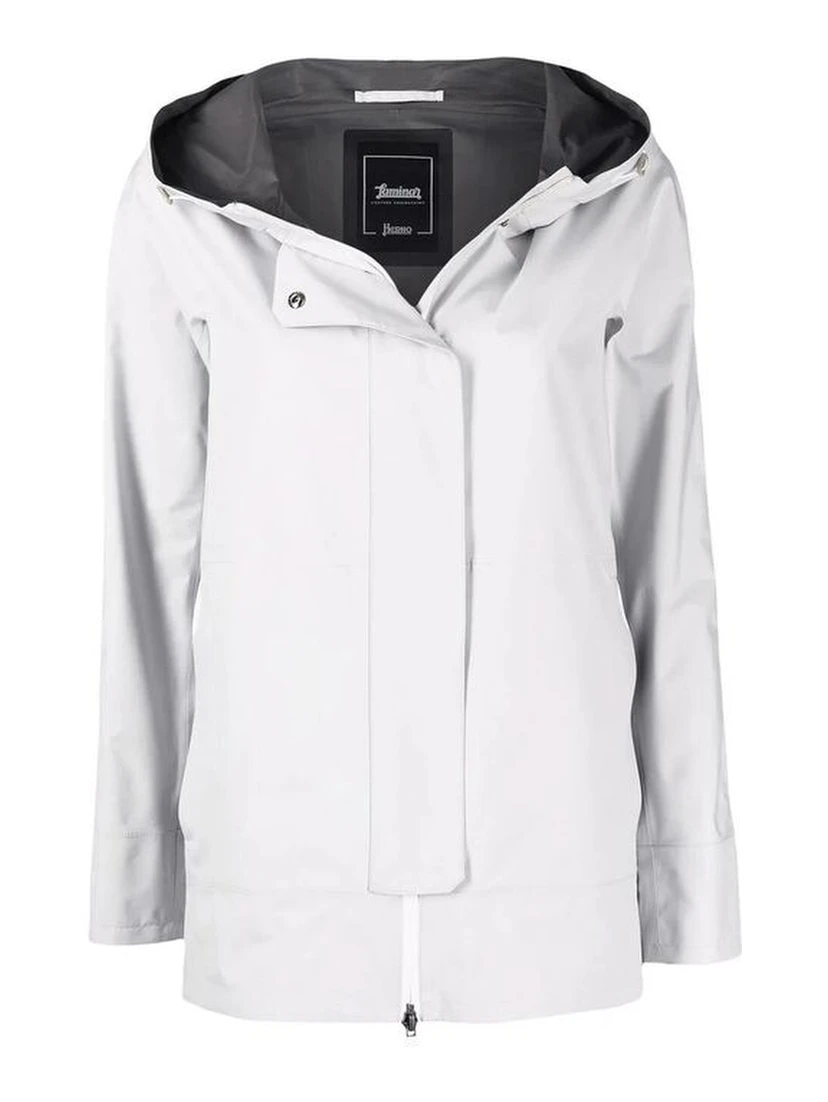 Gray Polyester Shell Jacket