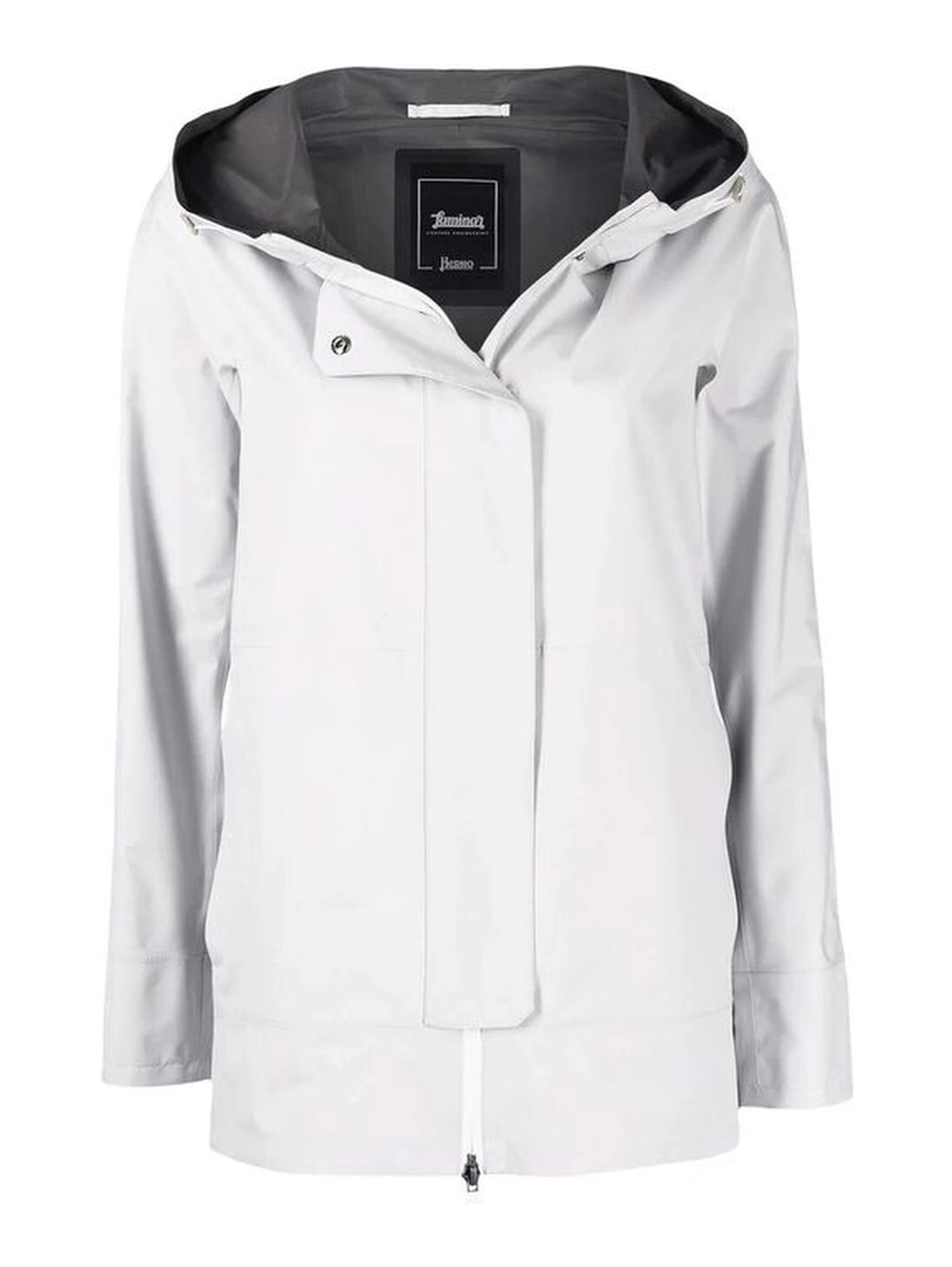 Gray Polyester Shell Jacket