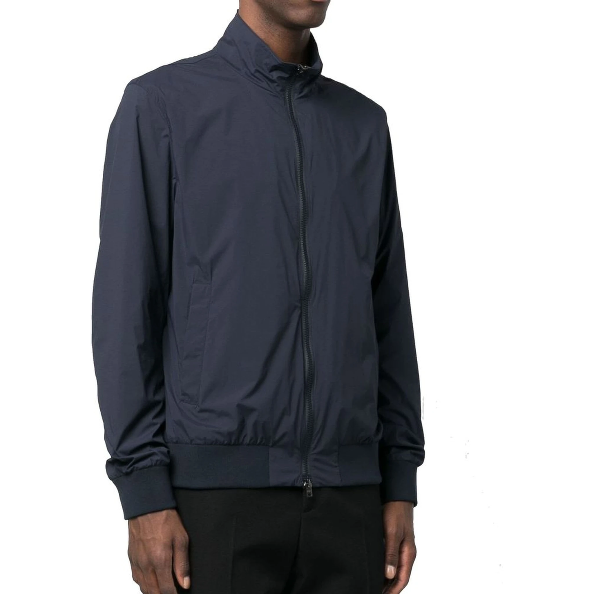 Blue Polyester Bomber