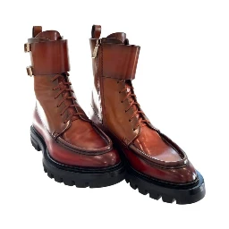 Red Leather Women Boots