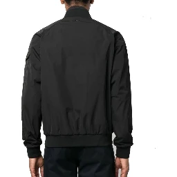 Black Polyester Bomber