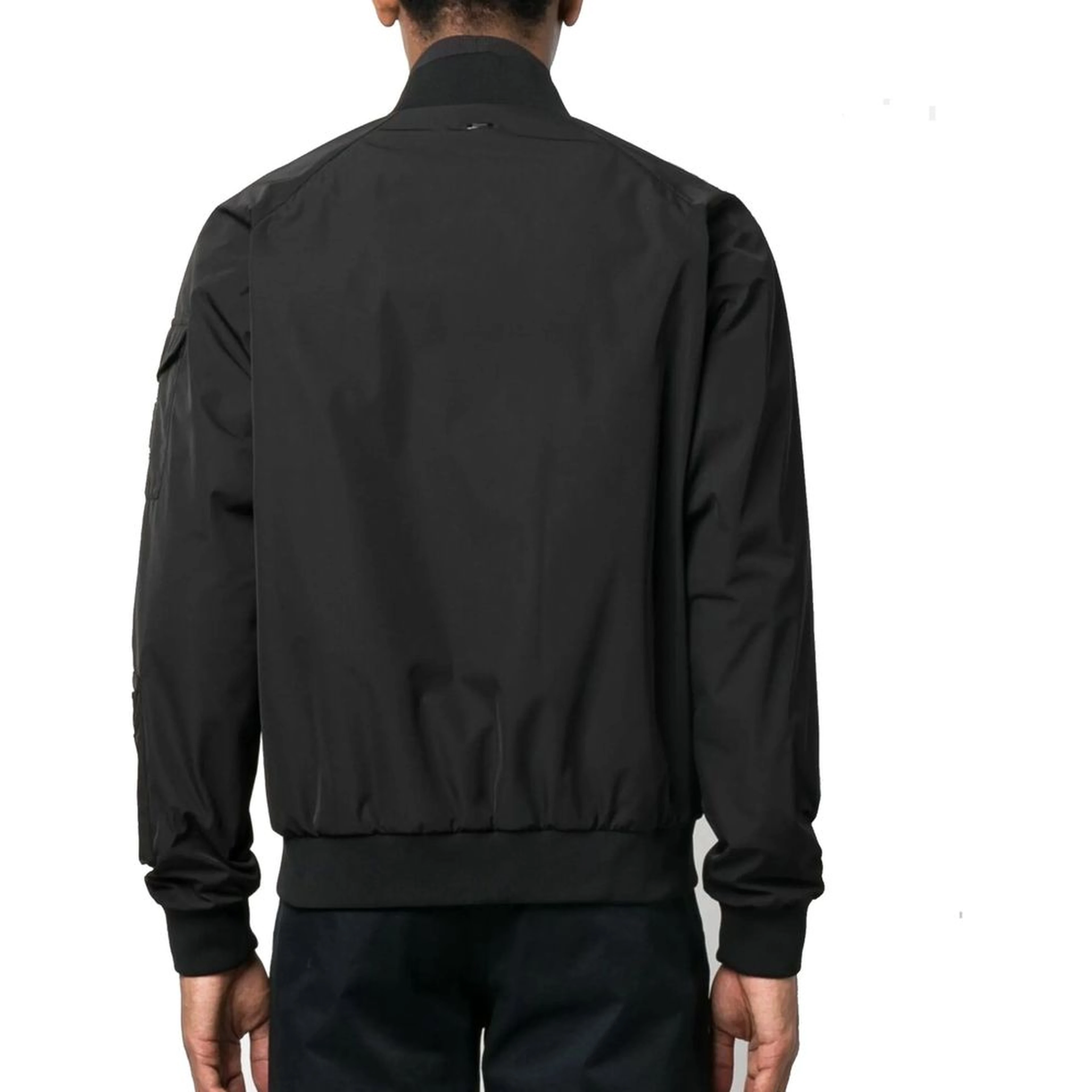 Black Polyester Bomber
