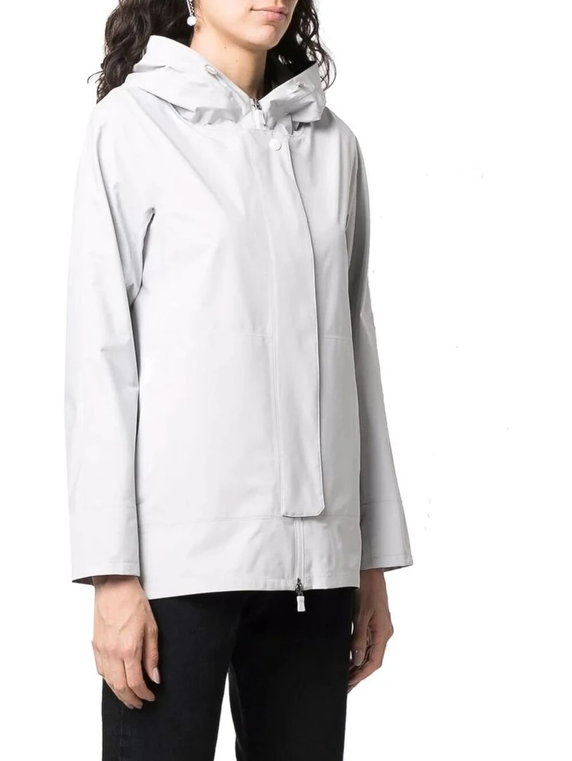 Gray Polyester Shell Jacket
