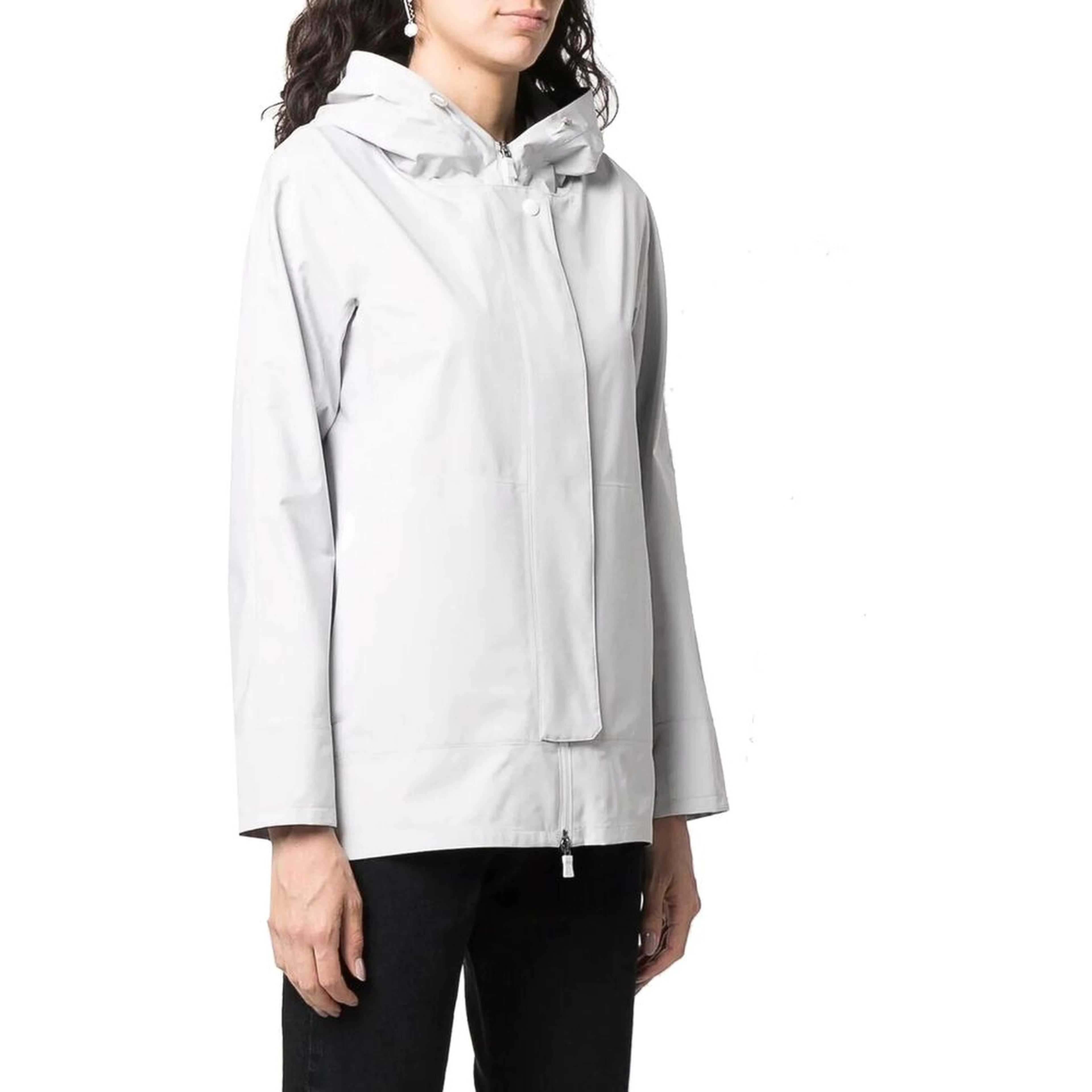 Gray Polyester Shell Jacket