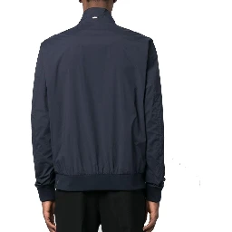 Blue Polyester Bomber