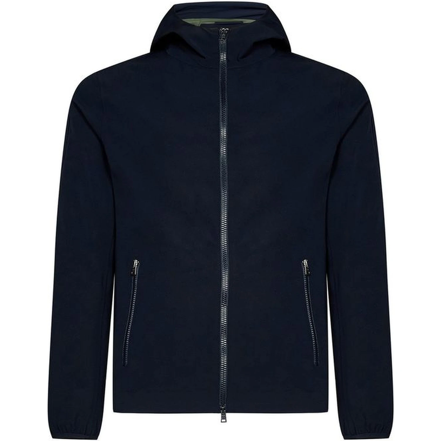 Blue Elastane Shell Jacket