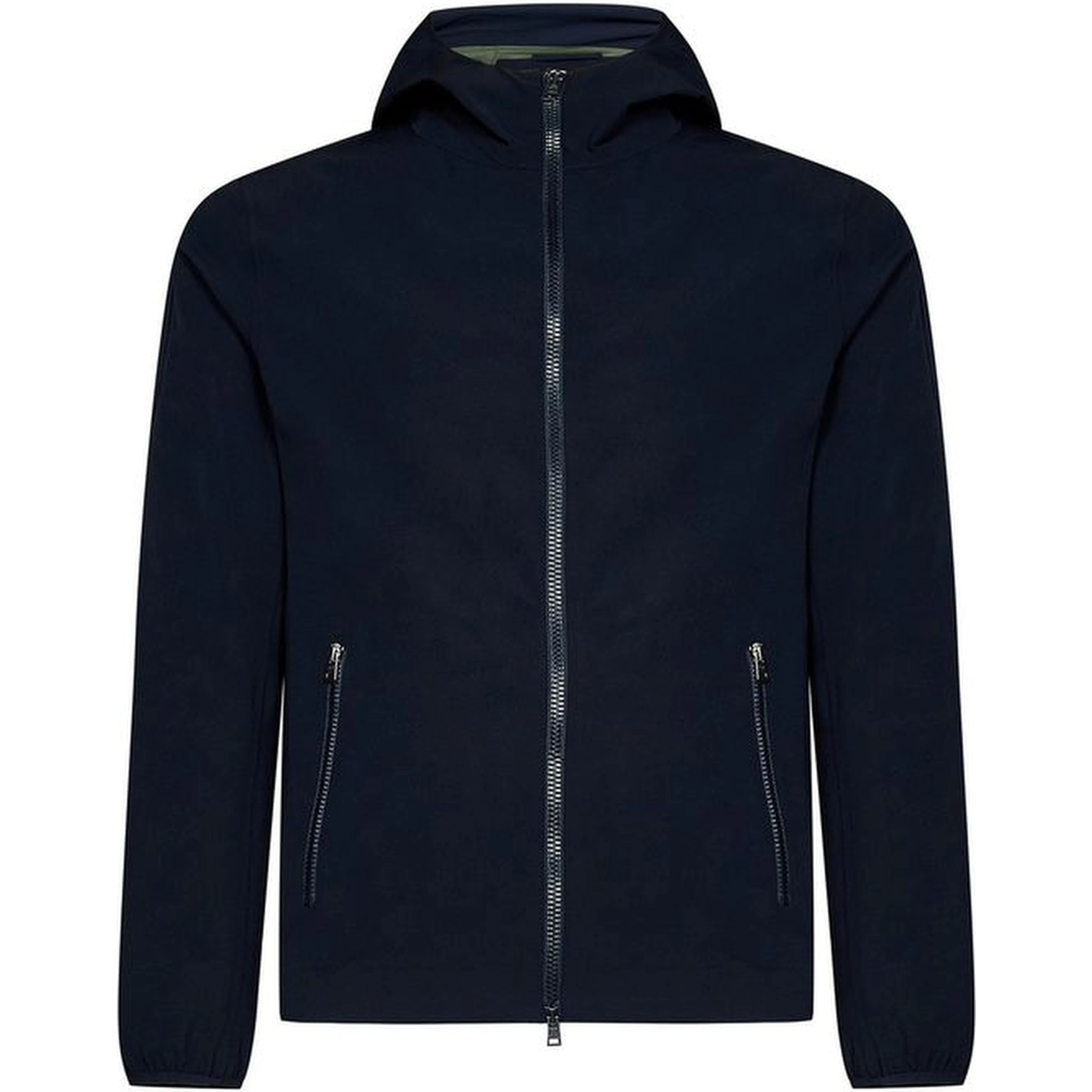Blue Elastane Shell Jacket
